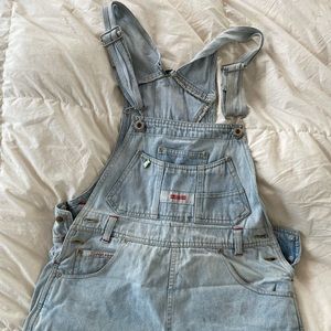 Vintage Lightwash denim overall shorts